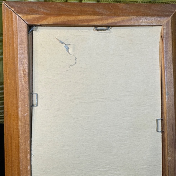 Vintage 70s pair of Eden prints, Sailor and Harlequin, wood framed, damaged - Picture 7 of 7